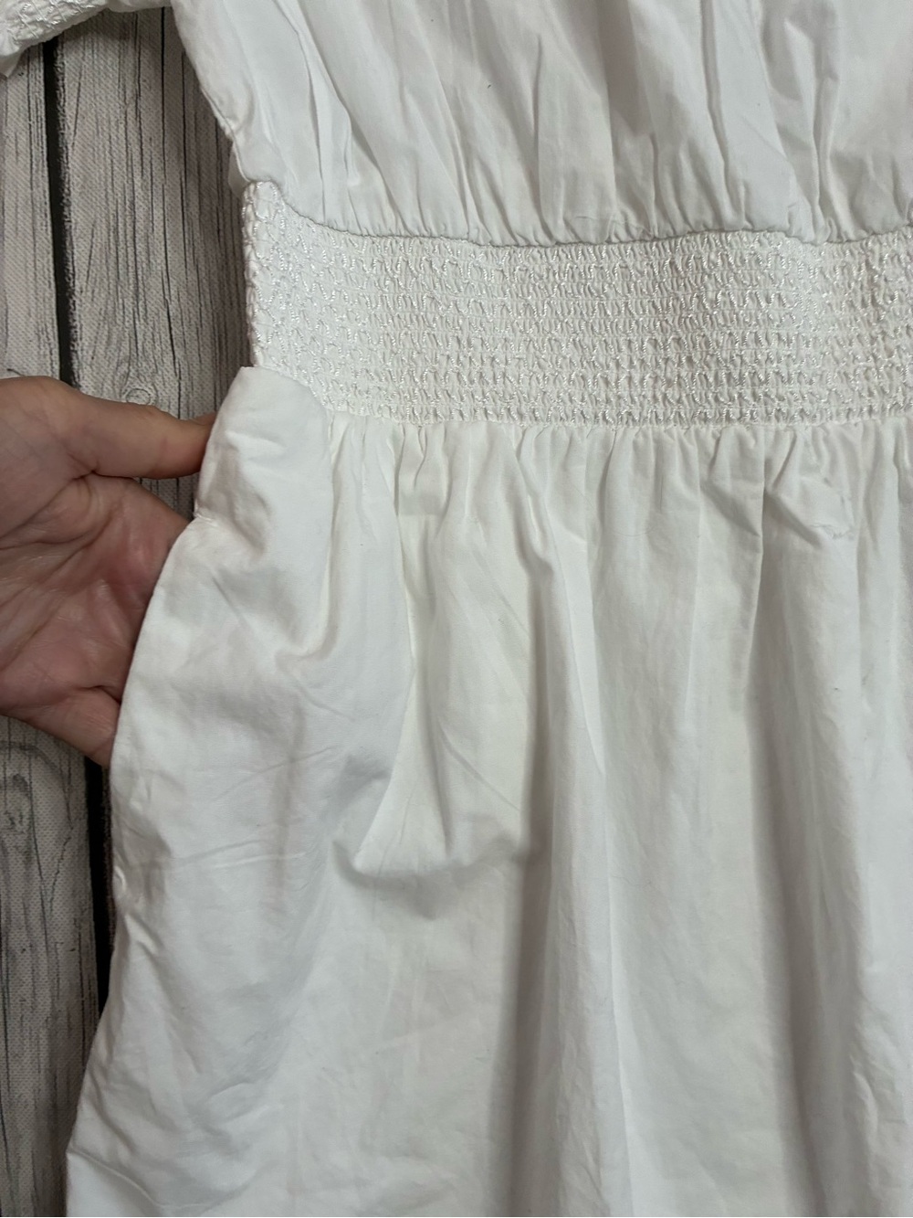 NWT/ J.Crew Smocked Puff-Sleeve Mini Dress - Picture 9 of 13